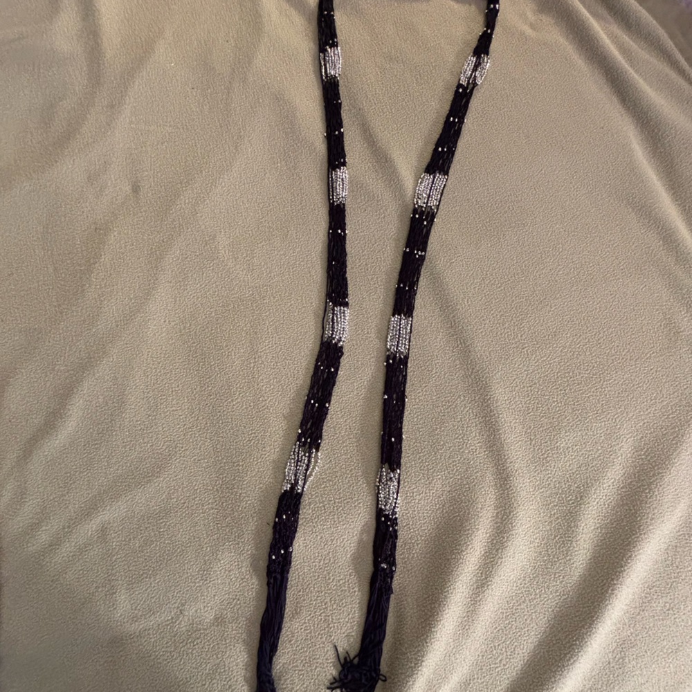 Black and Silver Beaded Necklace